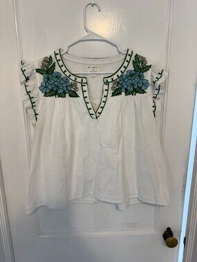 Roller Rabbit X Erica Wilson Hydrangea Blouse